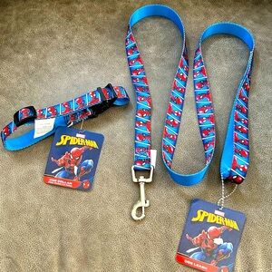 Spiderman Dog Collar & Leash